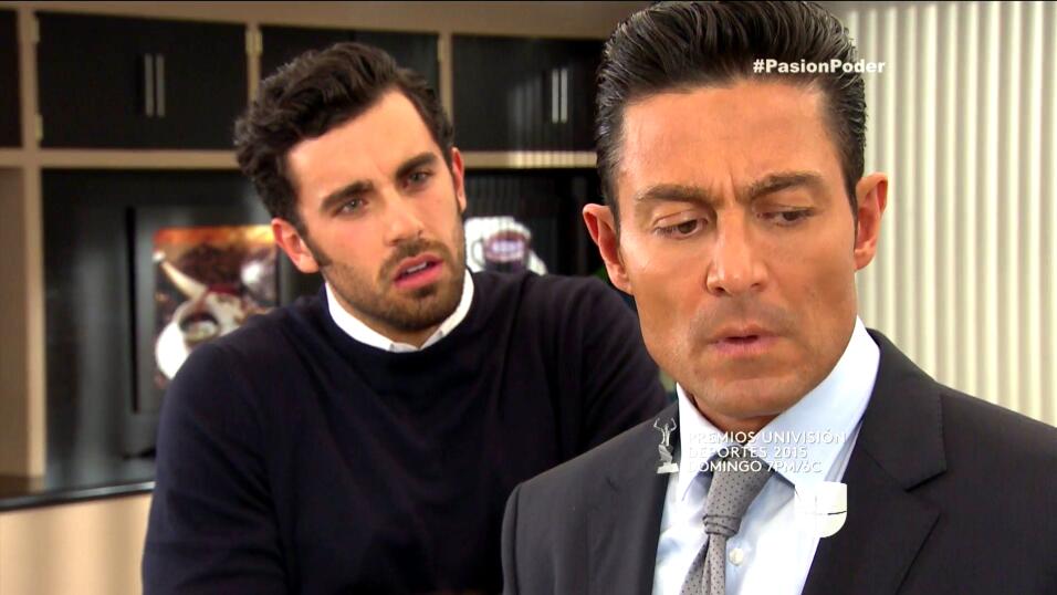 Resultado de imagen de pasión y poder david descubrió el amor entre julia y arturo univisión fotos