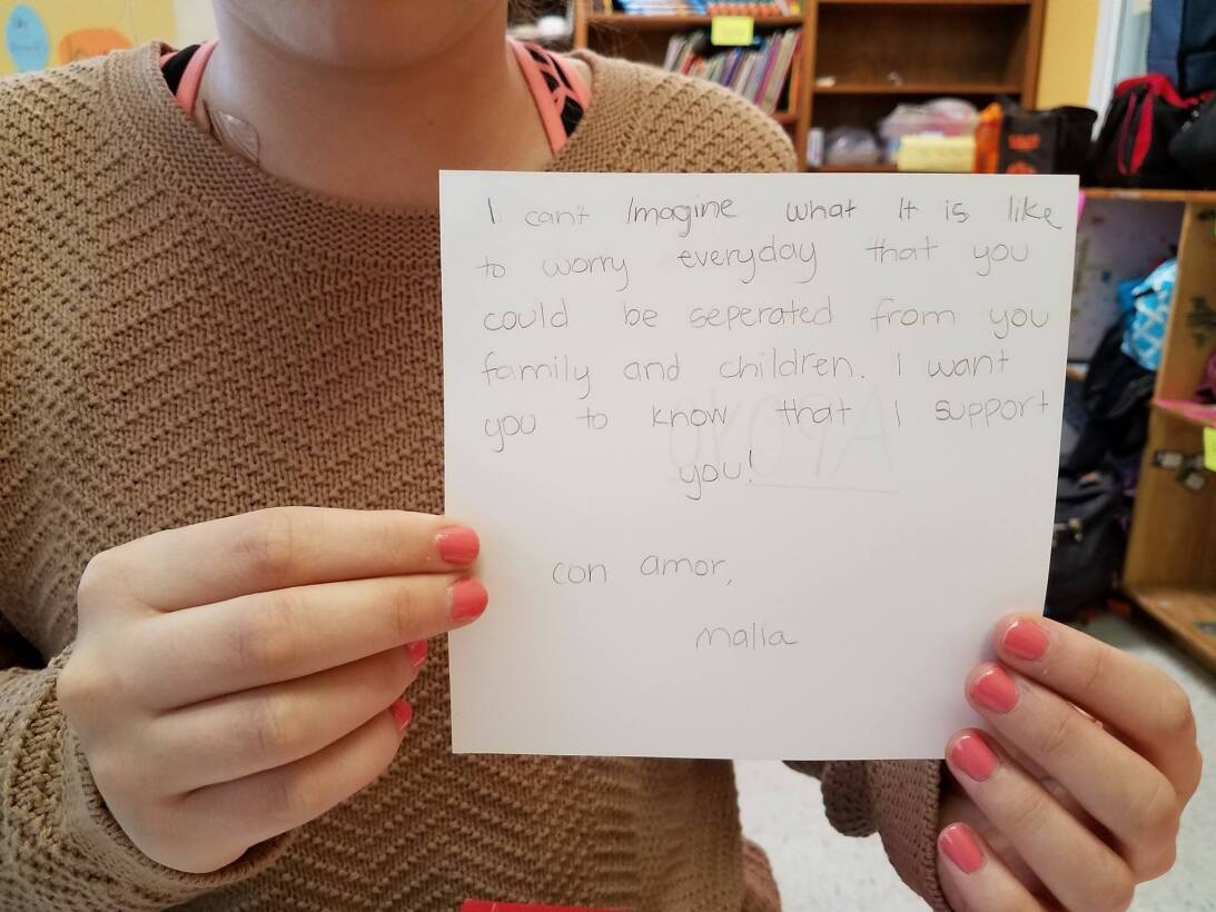 No solo los hijos de inmigrantes escribieron cartas. Un grupo de estudia...
