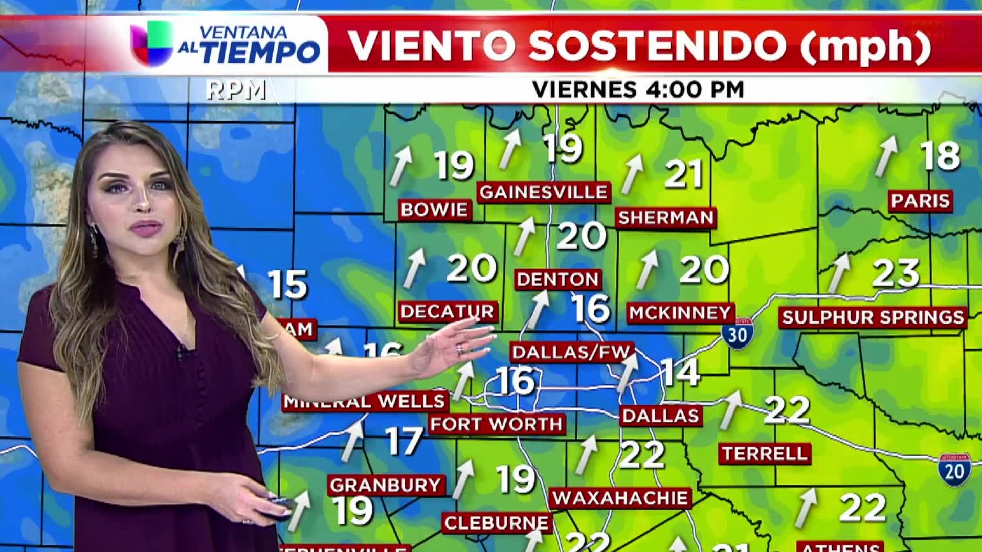 'Dallas en un Minuto' cálido y ventoso, el pronóstico del clima para