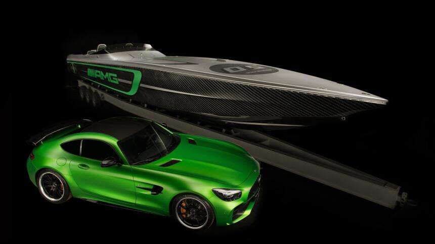 Este es el Marauder, el bote desarrollado por Cigarette Racing Team y AMG