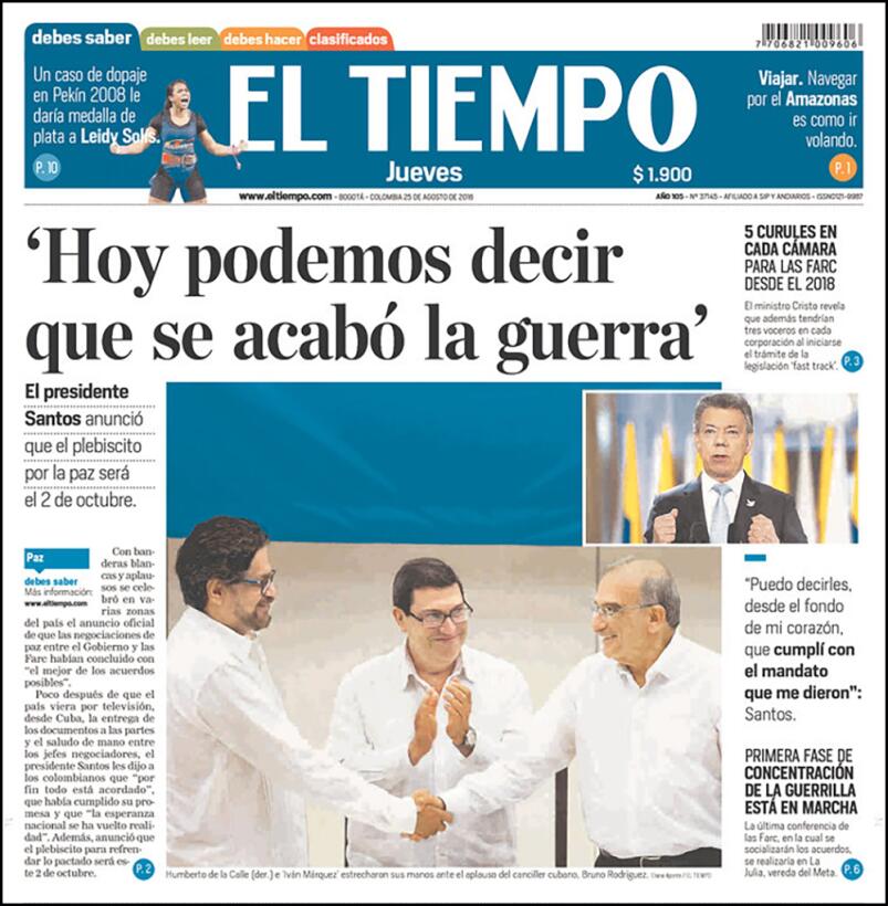 Así contaron los diarios colombianos el histórico acuerdo de paz 6 (2).jpg