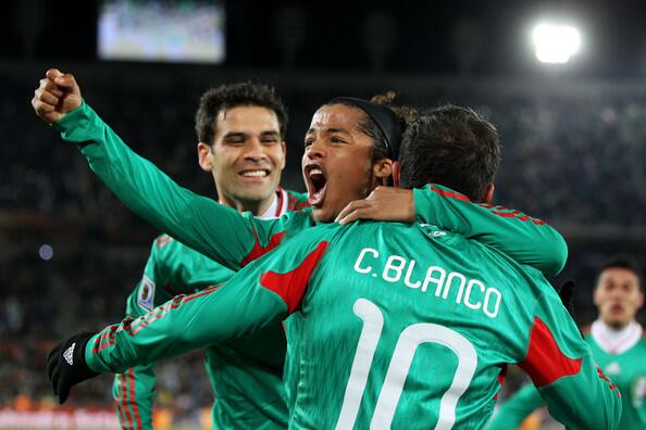 Giovani dos Santos, Rafael Marquez, Cuauhtemoc Blanco seleccion mexicana