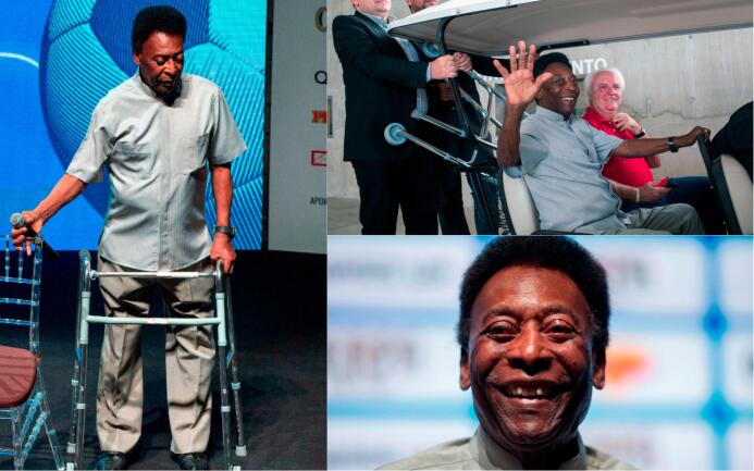 ¿Problemas del 'Rey'?: Pelé acude con andador a ceremonia y dice que es...