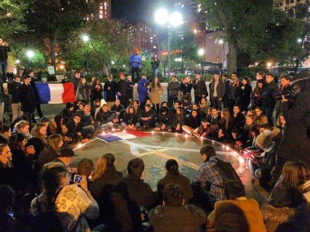 Estudiantes franceses en Union Square