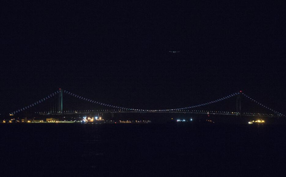 Cruzando el puente Verrazano, entre Staten Island y Brooklyn.