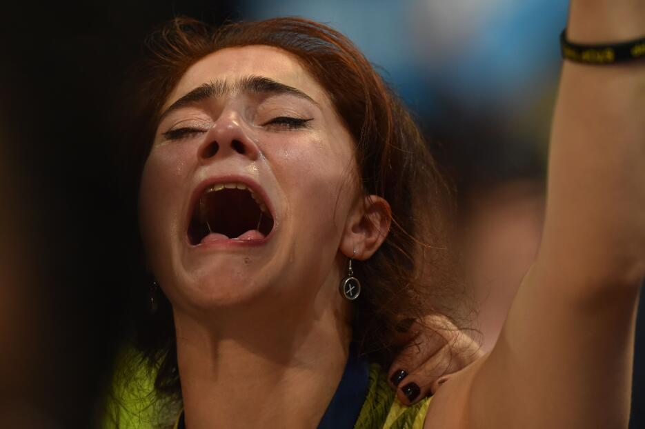 Una noche de lágrimas dejó la primera jornada de la convención GettyImag...