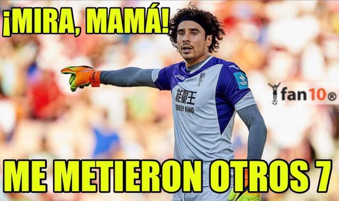 Guiilemor OChoa volvió a recibir siete goles en un partido en la derrota...