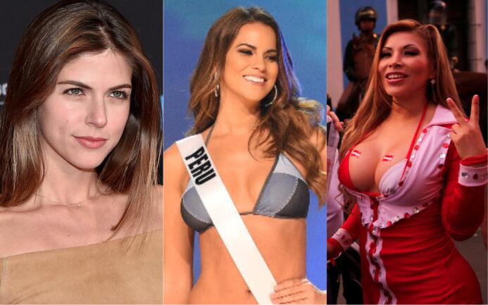Representantes de la belleza de Perú que celebran el regreso inca al Mun...