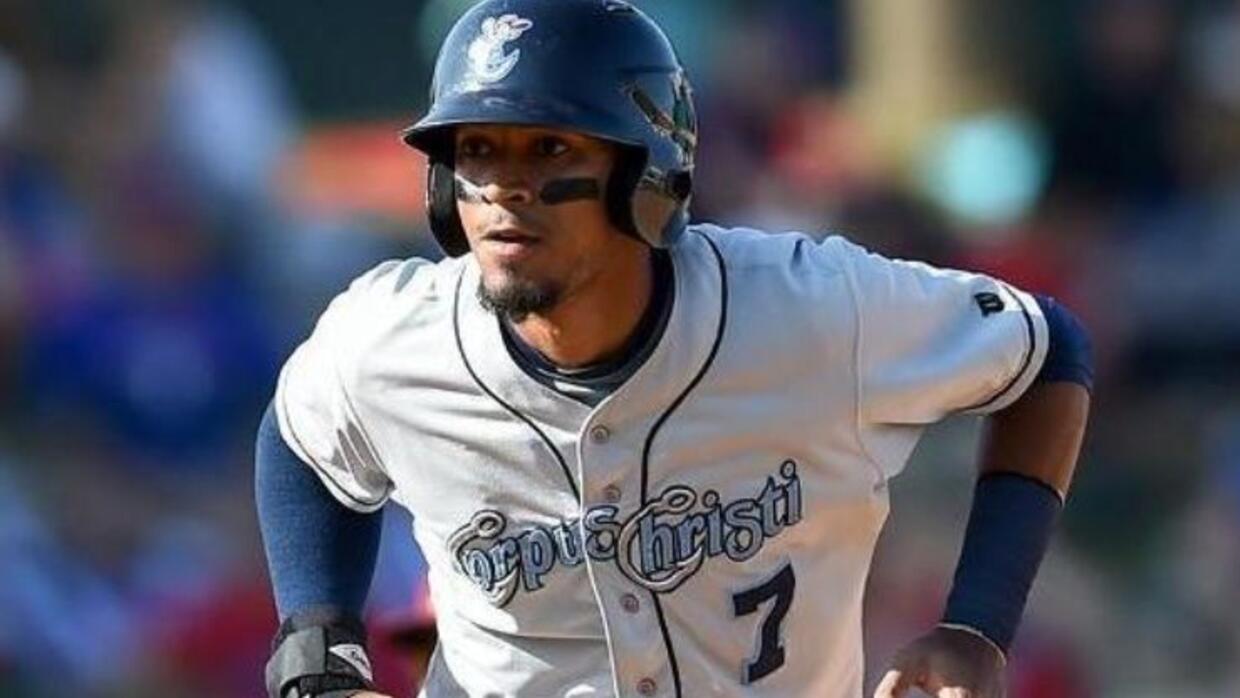 Danry Vásquez durante su época con el Corpus Christi Hooks.