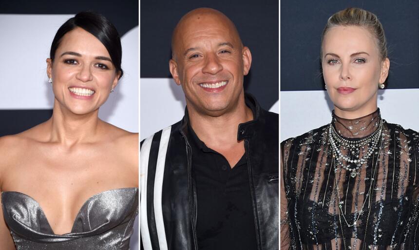 Todo el elenco principal de la octava película de 'Rápido...