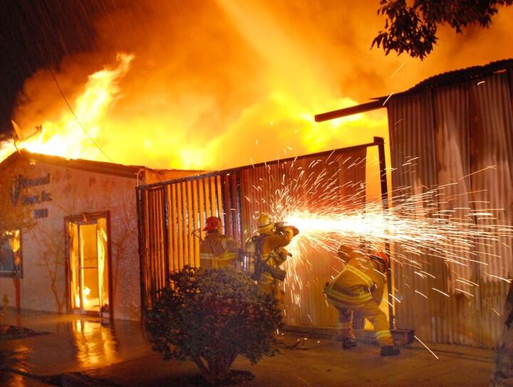 Bomberos de Los Ángeles en acción